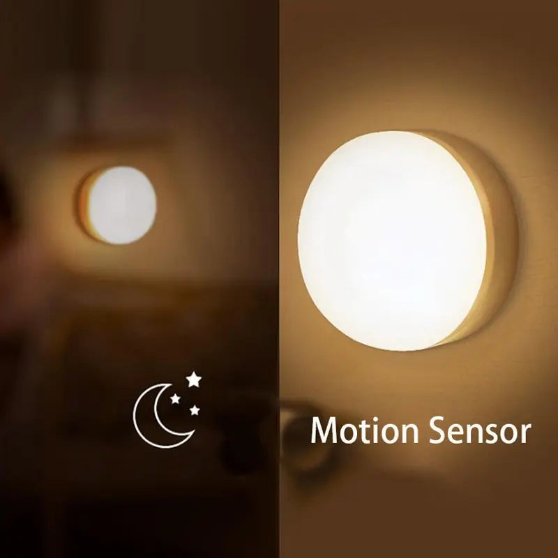 LED Night Lamp Human Body Sensor Automatic Lighting Type-C Charging Wireless Magnetic Magentic Night Light Smart Light Bathroom
