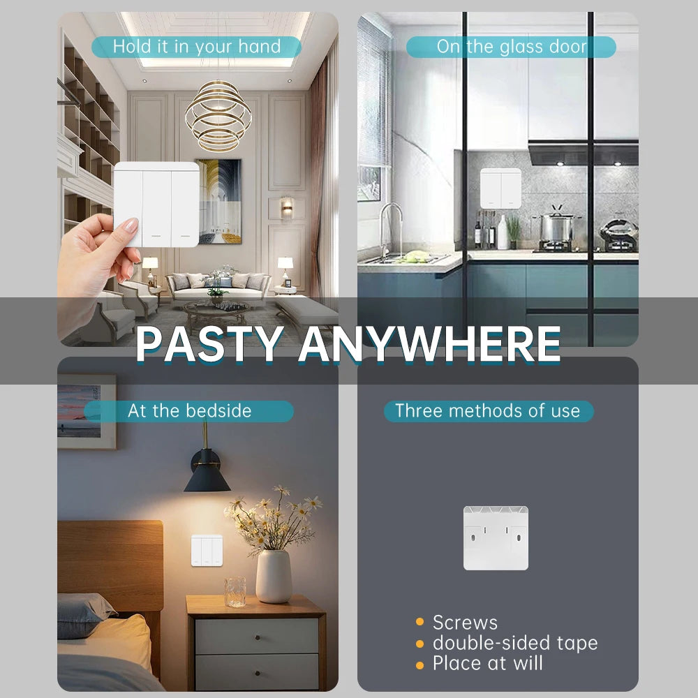 SIXWGH Wireless Light Switch Set 1/2/3Gang 433Mhz Push Button Home Remote Controller 10A 110V 220V For Led Light Lamp