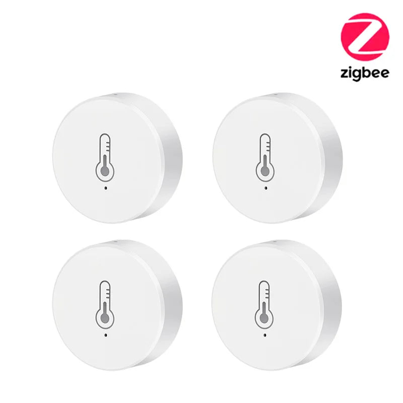IHSENO Real Time Tuya Smart Life Zigbee Temperature And Humidity Sensor Thermometer Monitor Work for Alexa Google Home Assistant
