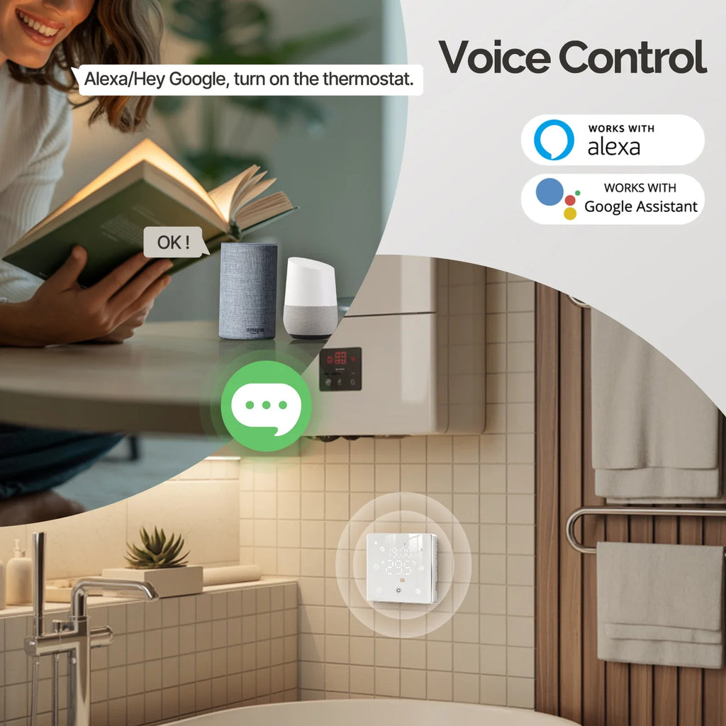 MOES Tuya WiFi/ZigBee Smart Thermostat Battery-Powered Thermoregulator Gas Boiler Temperature Controller by Alexa Google Home