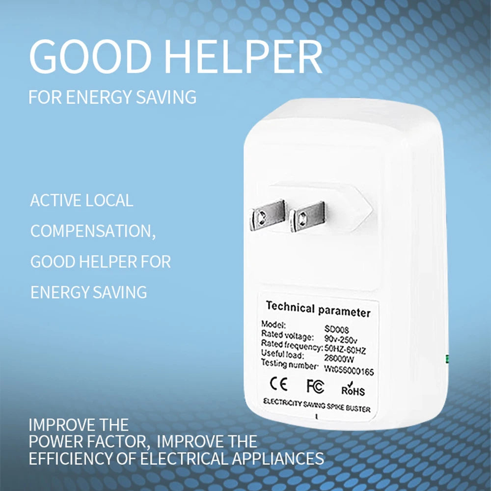 Pro Power Save Electricity Energy Saver 90V-250V Home Office Electricity Saving Box EU Plug Stable Voltage Power Saver