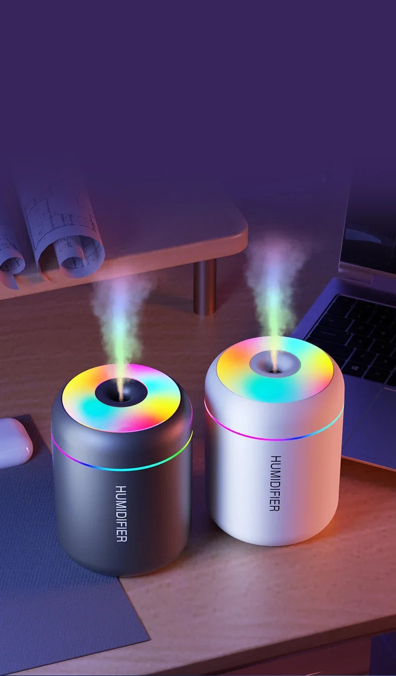 Mini Air Humidifier USB Electric 180ML Aroma Diffuser Essential Oil Purifier Aromatherapy Mist Maker Lights For Car Home Bedroom