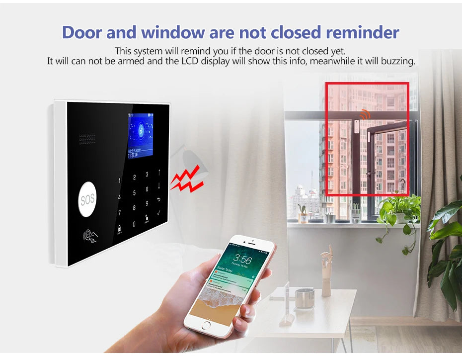 KERUI G30 Alarm System for Home WIFI GSM Security Alarm Panel with Temperature and Humidity Display Work Alexa Tuya Smart App