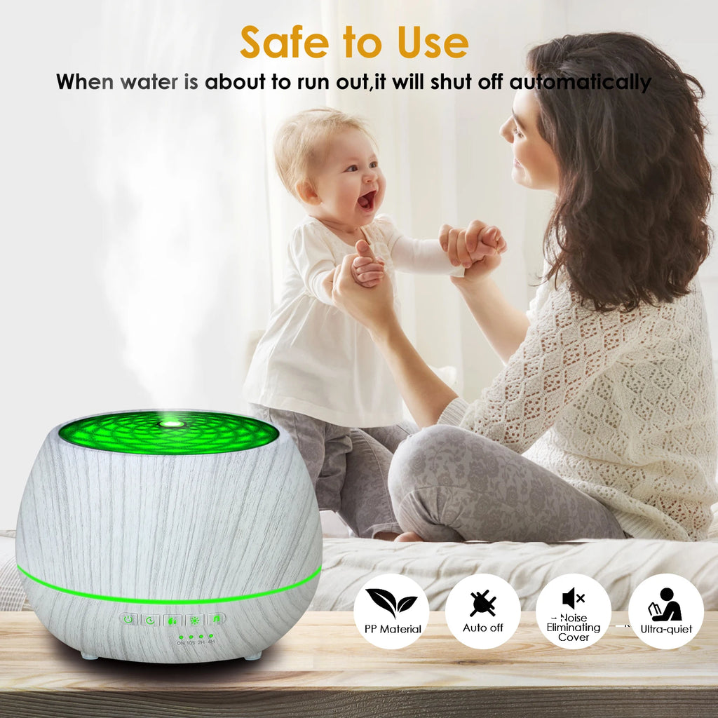 WiFi Smart 550ML Electric Aroma Diffuser Essential Oil Diffuser Air Humidifier Ultrasonic Remote Control Mist Maker Home