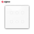 AlexXi Zigbee 4x4 Brazil Touch Sensor Glass Panel Light Switch Tuya Smart Life App 4/6/8 Gang Remote by Alexa Dot Google Home