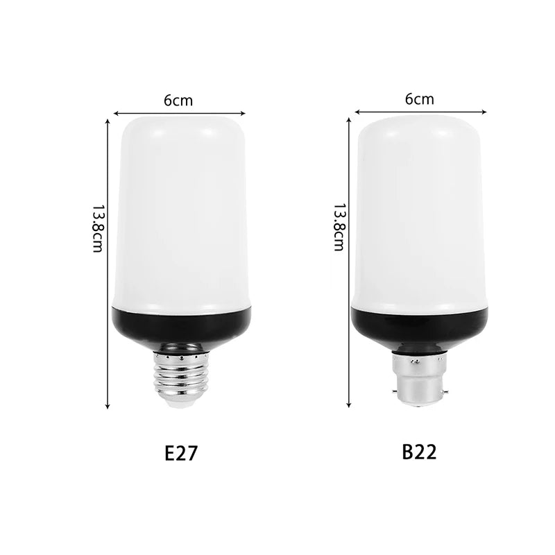 E27 LED Flame Lamp Flickering Fire Simulation Light Bulb E14 Dynamic Flame Effect Candle Light Creative Home Festival Decoration