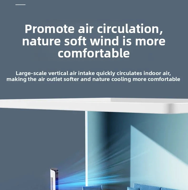 2026 New Upgrade Smart Temp-Control Bladeless Tower Fan With Remote 12H Timer LED Display-Low Noise For Home Oscillating Air Cir