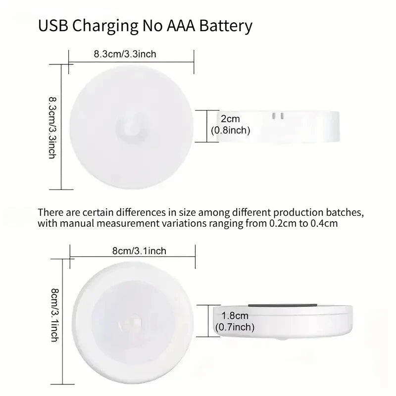 Hot Selling 1pc Wireless  Motion Sensor Night Light   LED Detector Lamp for Staircase, Bedroom, Closet, and Room Decor