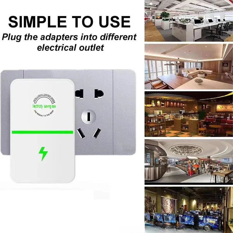 Smart Power Saver Device Intelligent Voltage Stabilizer & Surge Suppressor Upgraded Chip Household Commercial Energy Saving Box