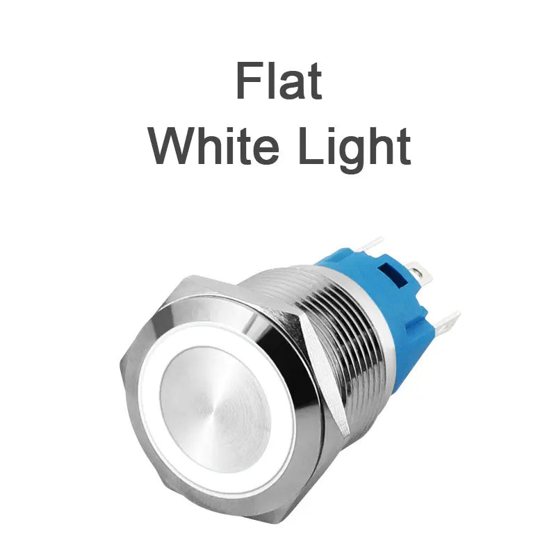 12mm 16mm 19mm 22mm metal push button on off switch power LED light Waterproof Flat circular button 3v 6v 12v 24v 110v 220v ip65