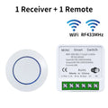 16A Tuya Smart WiFi Switch Receiver RF 433Mhz Wireless Round Button Remote Intelligent Switch Alexa Google Home Smart Life APP