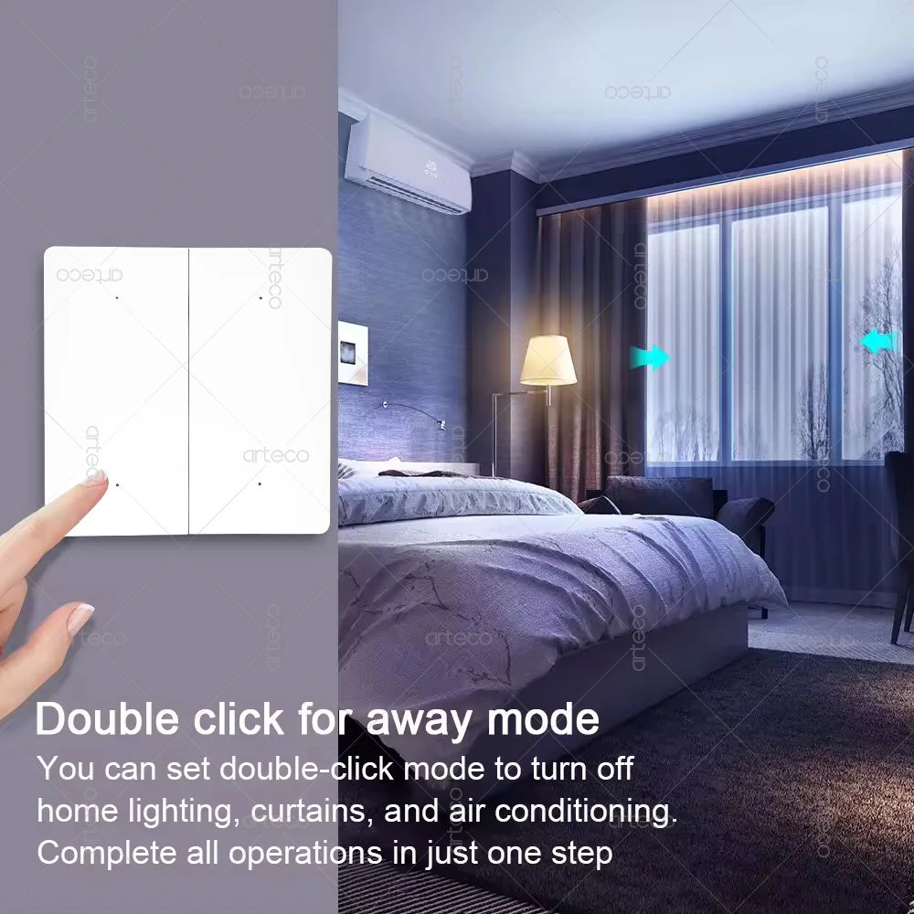 Tuya ZigBee Wireless 4 Gang Scene Switch Push Button Controller Battery Powered Smart Life App Home Automation For Zigbee Device