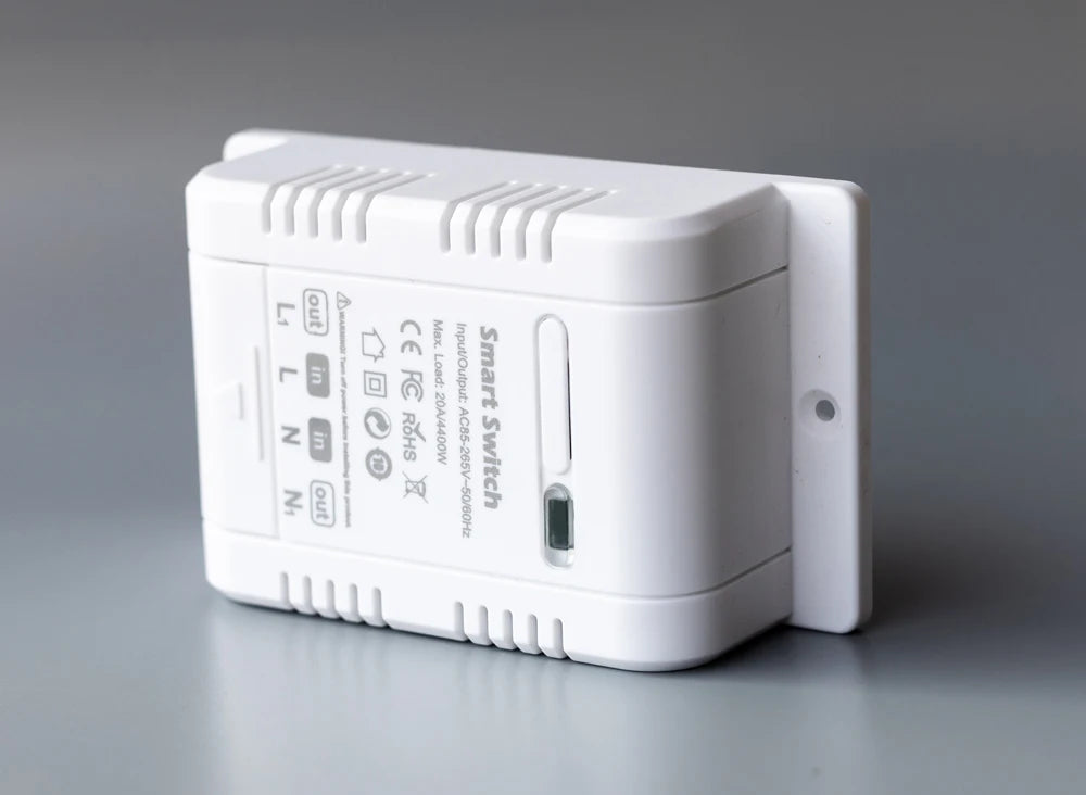 Tuya 20A Smart Switch Circuit Breaker APP Control Power Monitor Overload Protection Works with Alexa Google Home Siri