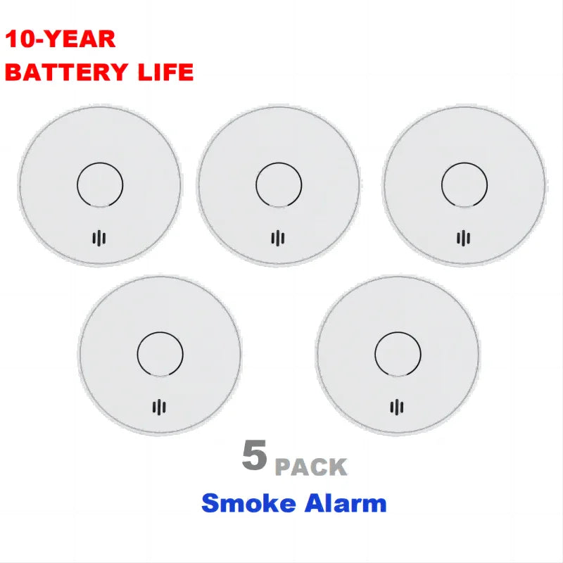 V-Come Standalone Smoke Alarms for Home, 10-Year Battery Photoelectric Smoke Detector,  EN14604 AS3786 , VS02