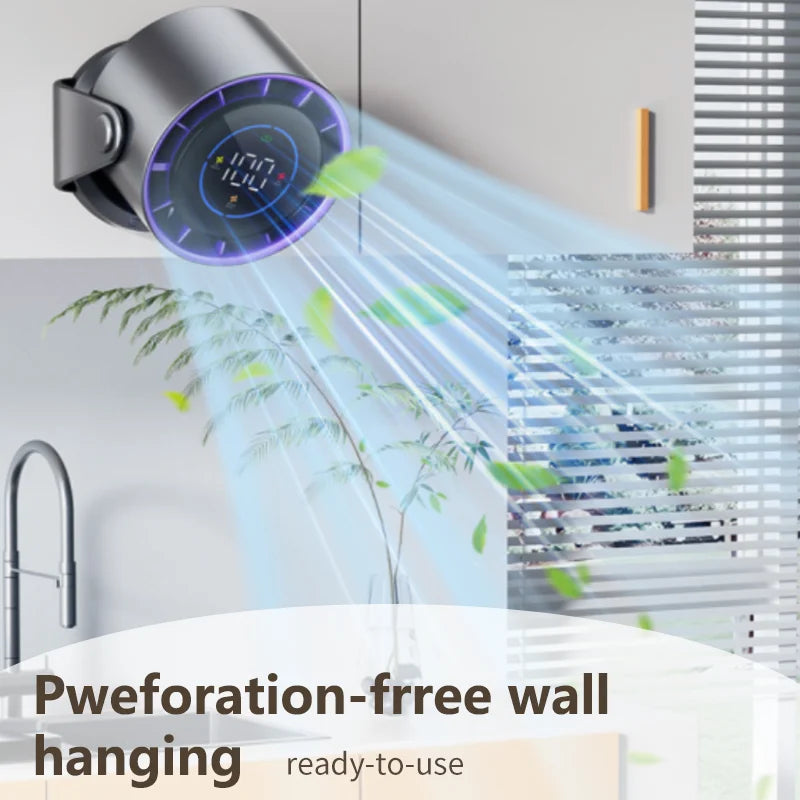 Smart Electric fan Portable desktop rechargeable 100 RPM USB Desktop fan Silent wall mounted cooling fan