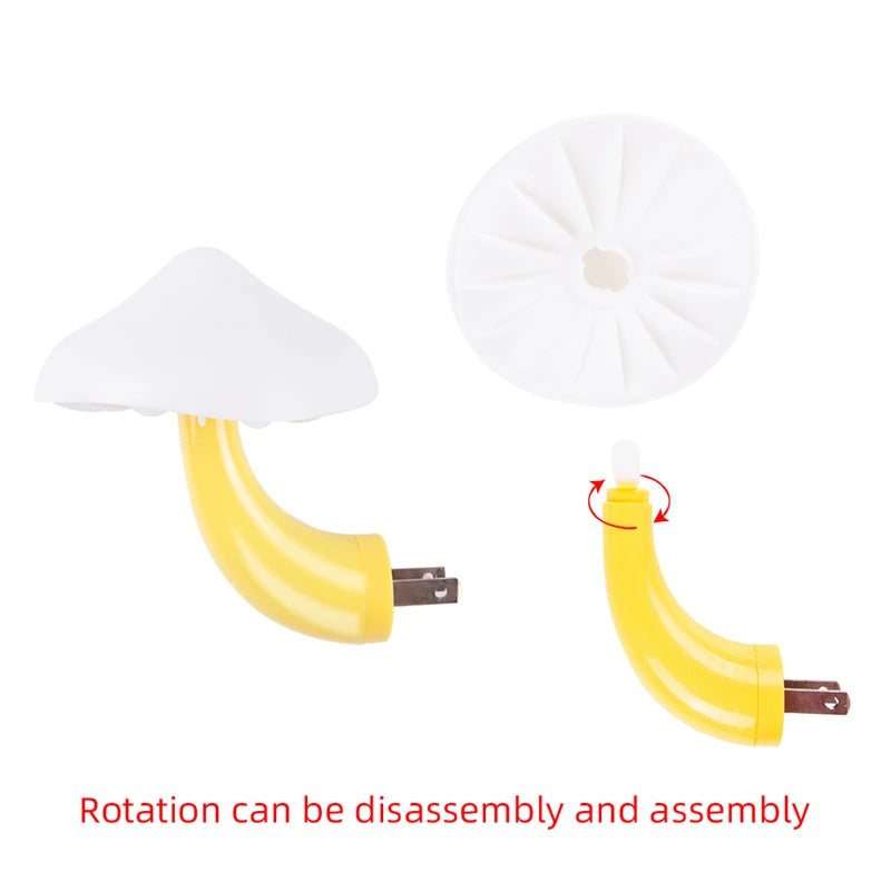 Christmas Gift LED Night Lights Mushroom Shape Automatic Sensor Bedroom Decor Wall Lamps for Kid Room Bedside Lamp US/EU Plug