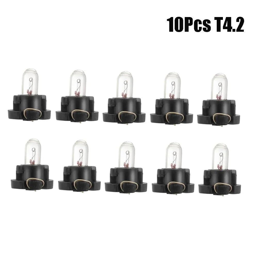 5/10pcs T3/T4.2 Halogen Bulb Car Board Instrument Panel Lamp 4300K 1-1.4W Halogen Lamp Indicator Wedge Car Dashboard LED Lights