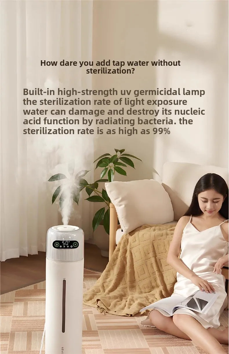 10L Smart Humidifier for Home Ultra-Quiet, Auto Shut-Off Quiet Humidifier For Baby Nurse Suitable for Bedroom/Living Room/Office