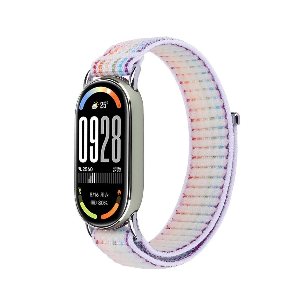 Braided Strap for Mi Band 10 9 8 Woven Bracelet Nylon Wristband Accessories for Xiaomi Smart Band 10 9 8 eramic Edition