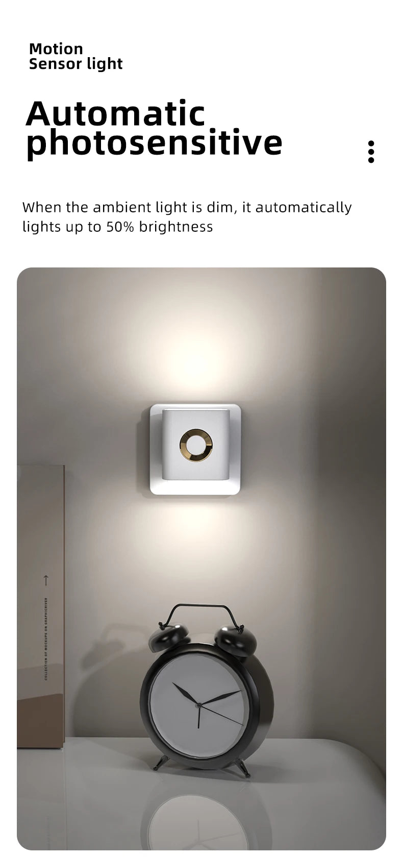 GGbingo Rechargeable Smart Home LED Night Light Lamp with Motion Sensor Kids Bedroom Decoration Light USB Lamp for Home Decor