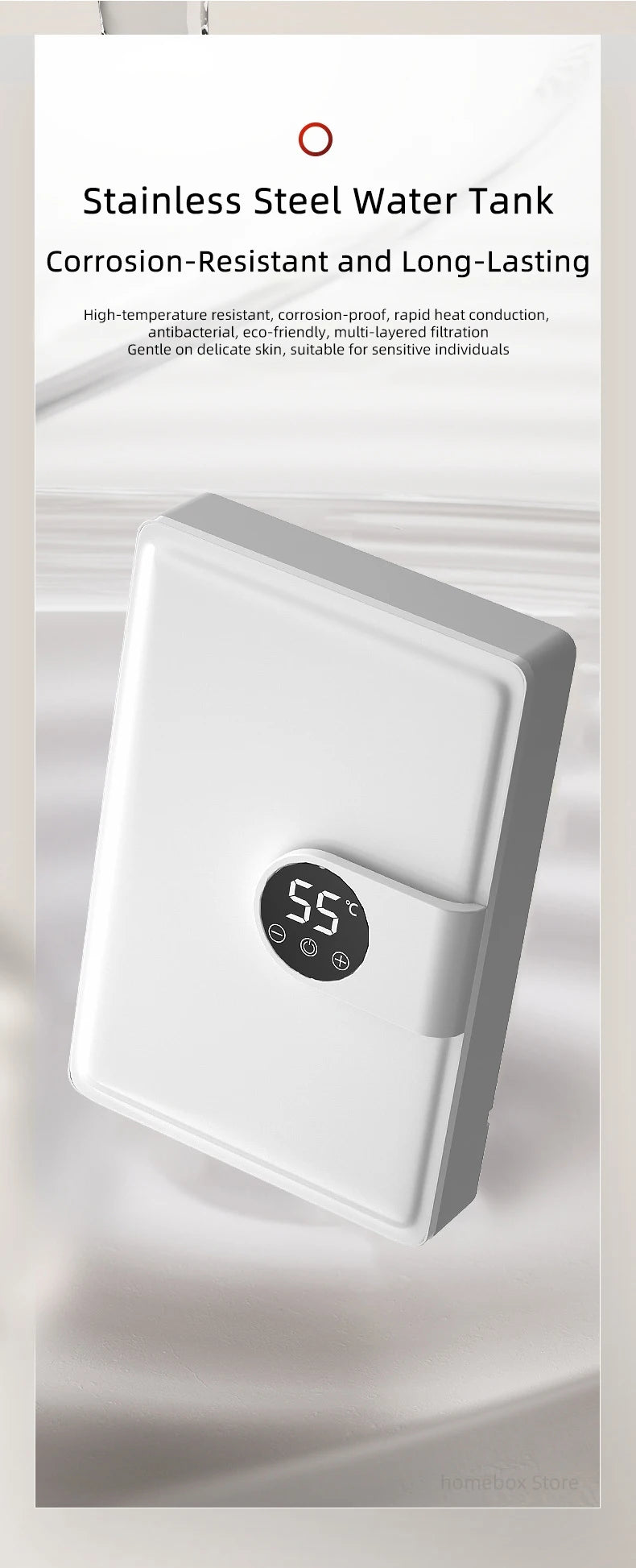 Smart Inverter Electric Water Heater Instant Water Heater Fast Heating Shower Instant Heating Water Heater LED Touch Controls
