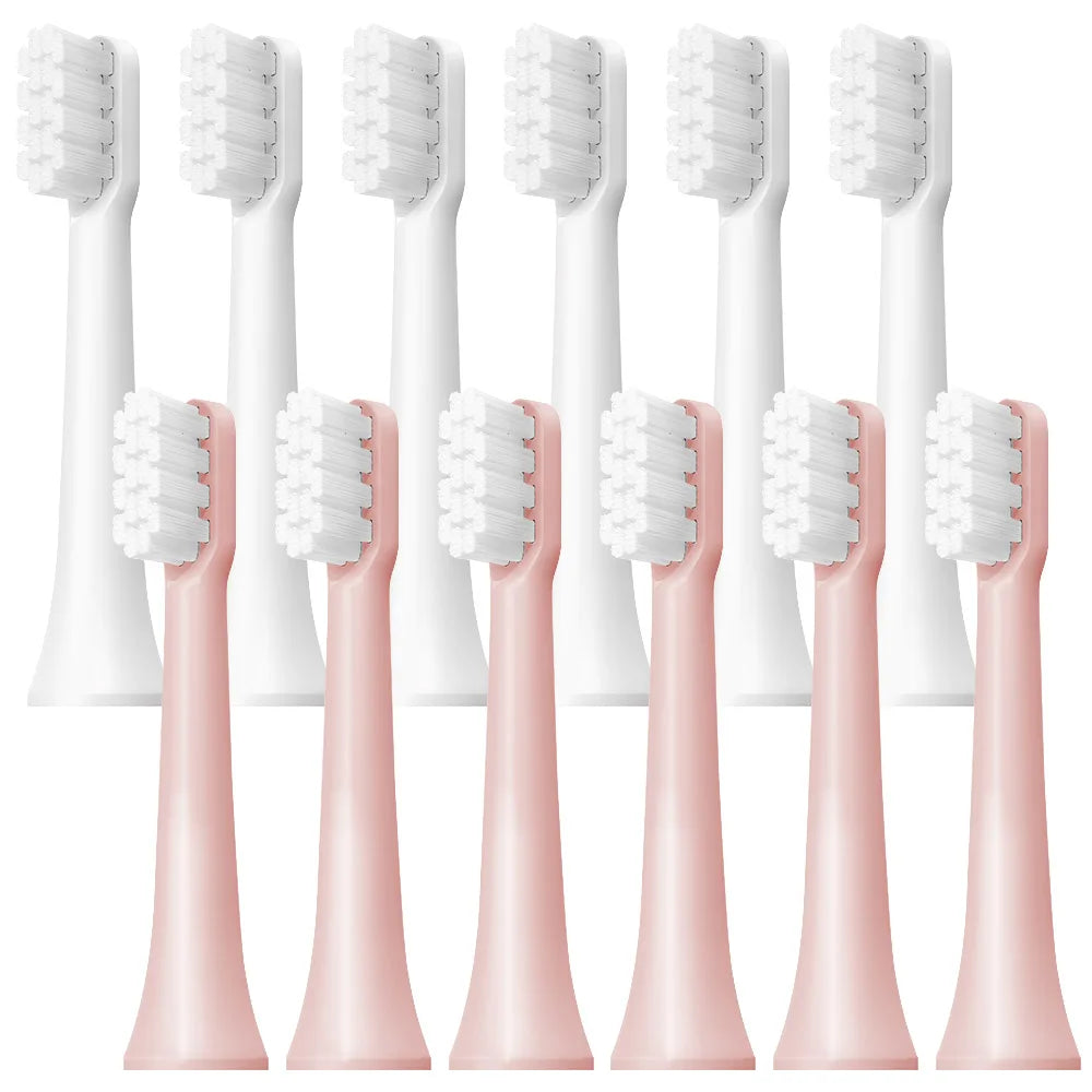 6/12Pcs Replacement Brush Heads For  MIJIA T100 Mes603 Electric Toothbrush Vacuum DuPont Soft Bristle Suitable Nozzles