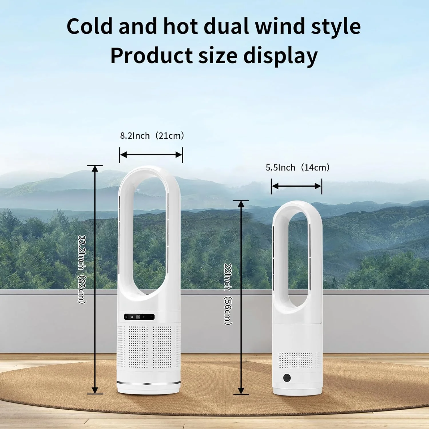 Smart Interior Modern and Luxurious Design 20W Electric air Cooling Bladeless Fan 8 Speeds