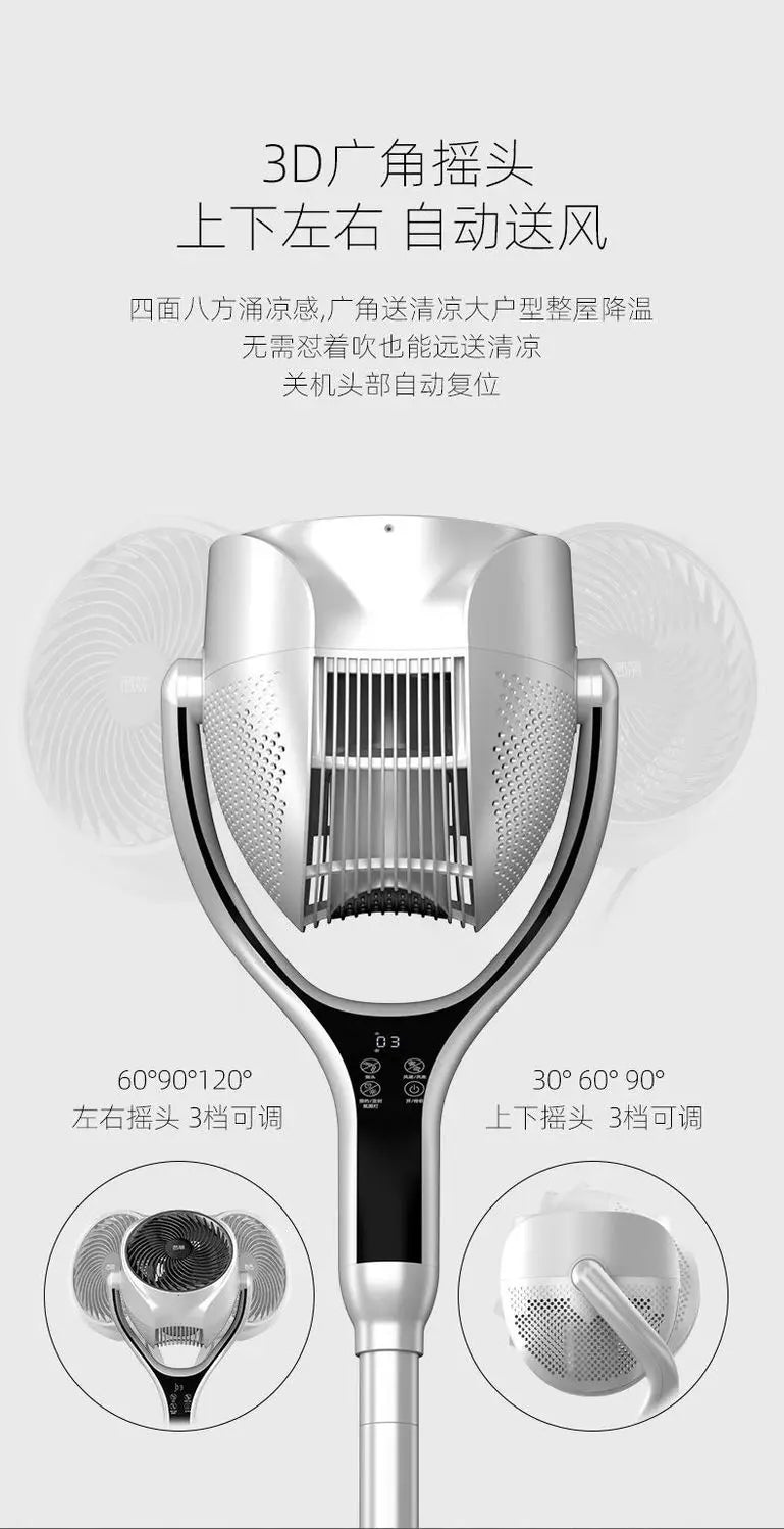 Air Circulator Fan: Smart Timer, Vertical Floor Fan – Quiet DC Inverter, High Wind Power