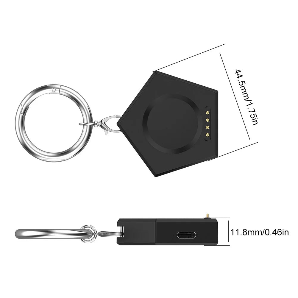 Magnetic Charger Watch Charger with Keychain Type-C/Micro Port for Oneplus Watch2 OPPO Watch X/4pro/3 Pro/3/2/SE Watch Charger
