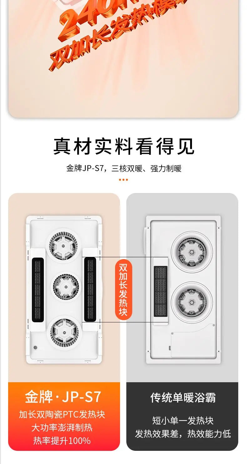Bathroom Heater Lighting Exhaust Fan Integrated Bathroom Integrated Smart Bathroom Heater Ceiling