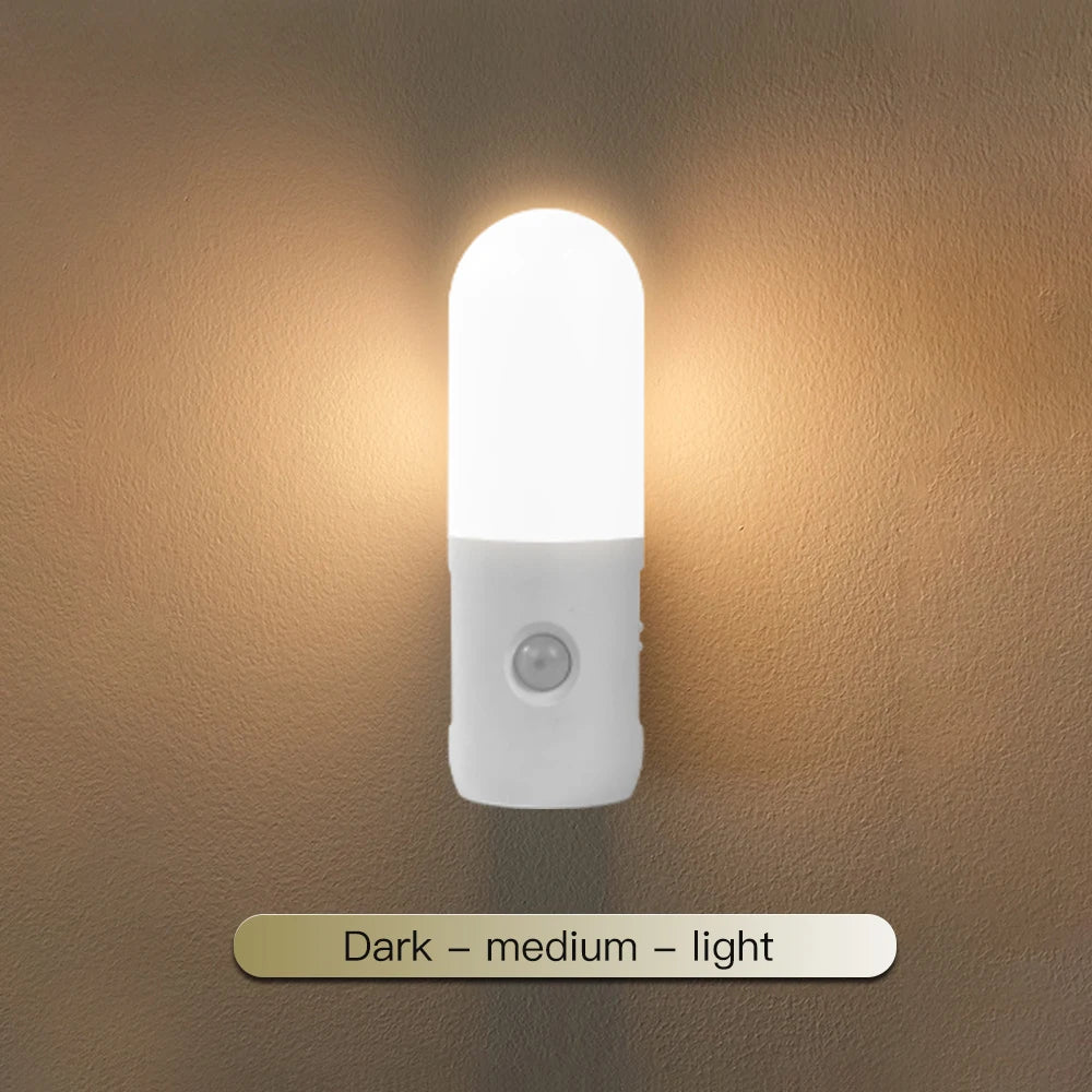 Rechargeable Magnetic Wall Light with Motion Sensor LED Night Light Suitable for Ambient Lighting in Corridor Stair and Cabinet