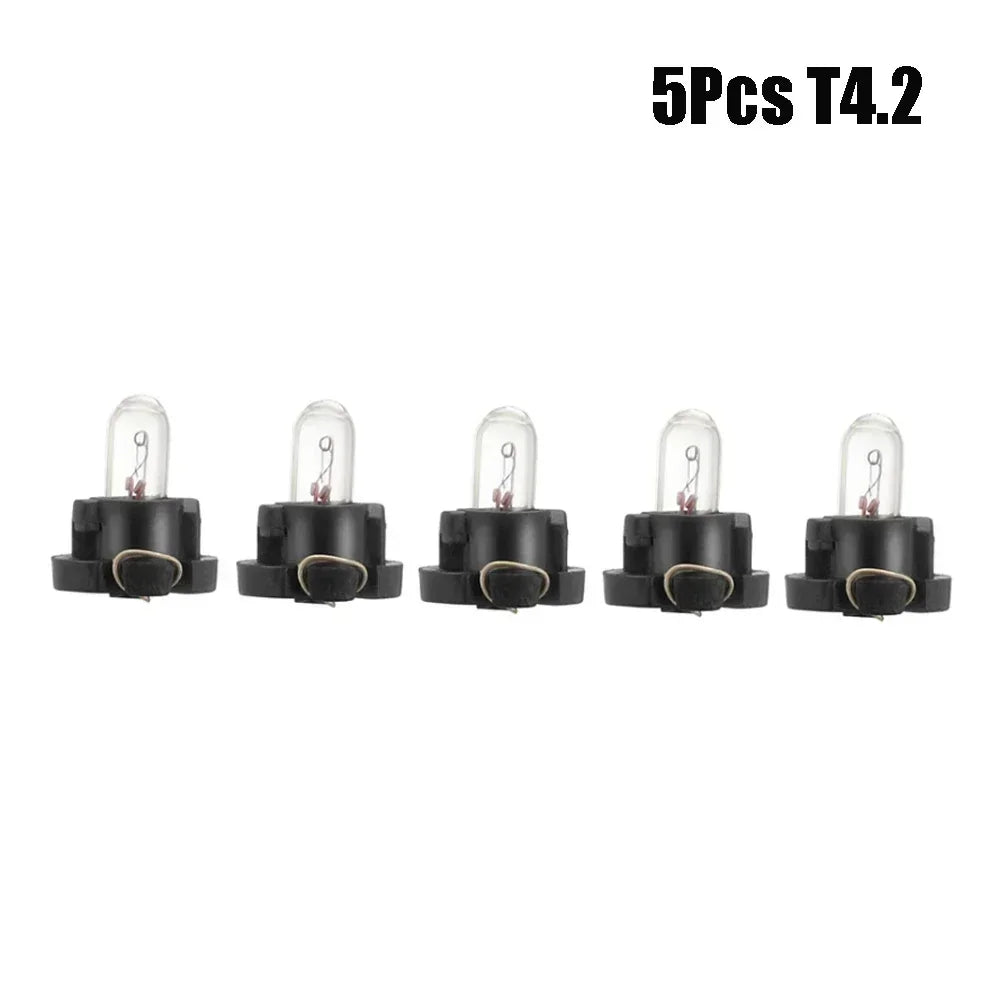 5/10pcs T3/T4.2 Halogen Bulb Car Board Instrument Panel Lamp 4300K 1-1.4W Halogen Lamp Indicator Wedge Car Dashboard LED Lights