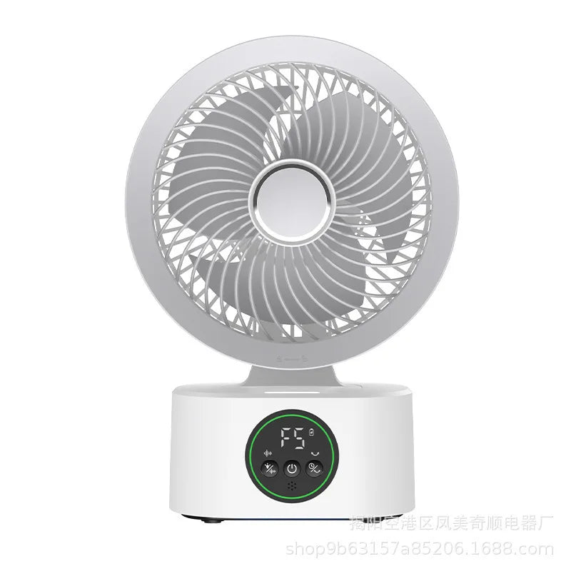 Smart Voice USB Fan Air Circulation Timer Fan Portable Night Light Function Fan, For Outdoor Travel And Student Dormitories