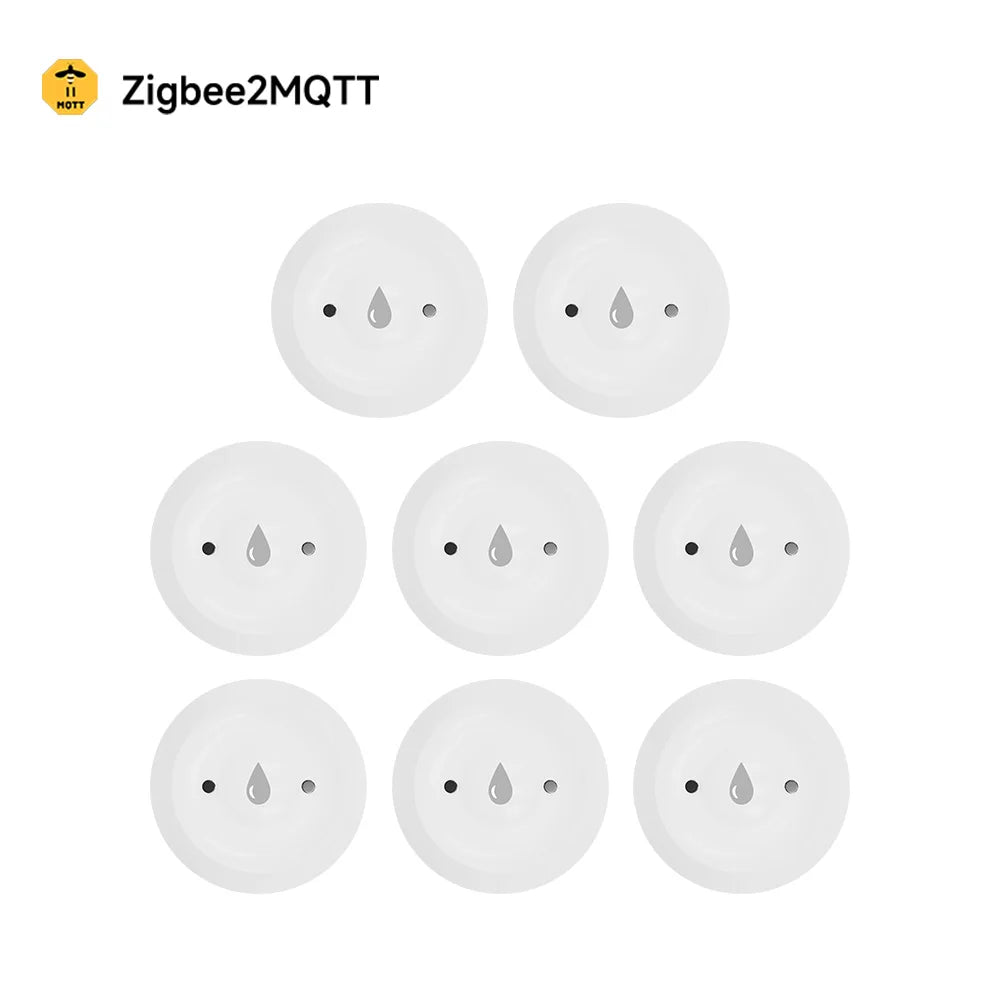 Zigbee Water Flood Sensor Leak Detector Home Security Alarm Remote Monitor Works with Home Assistant Zigbee2MQTT