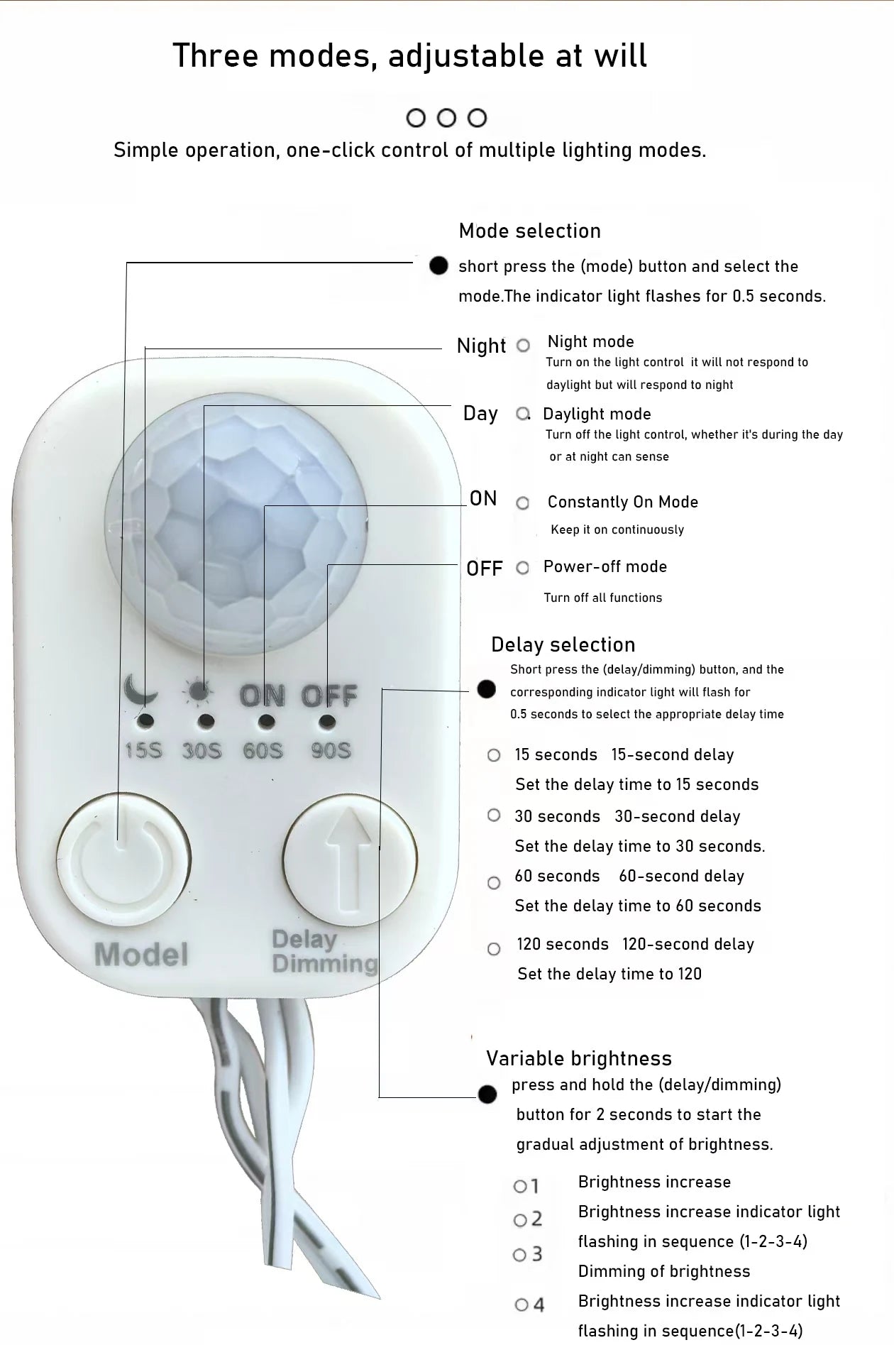 Body Infrared PIR Motion Sensor Switch Human Motion Sensor Detector Switch For LED Light Strip