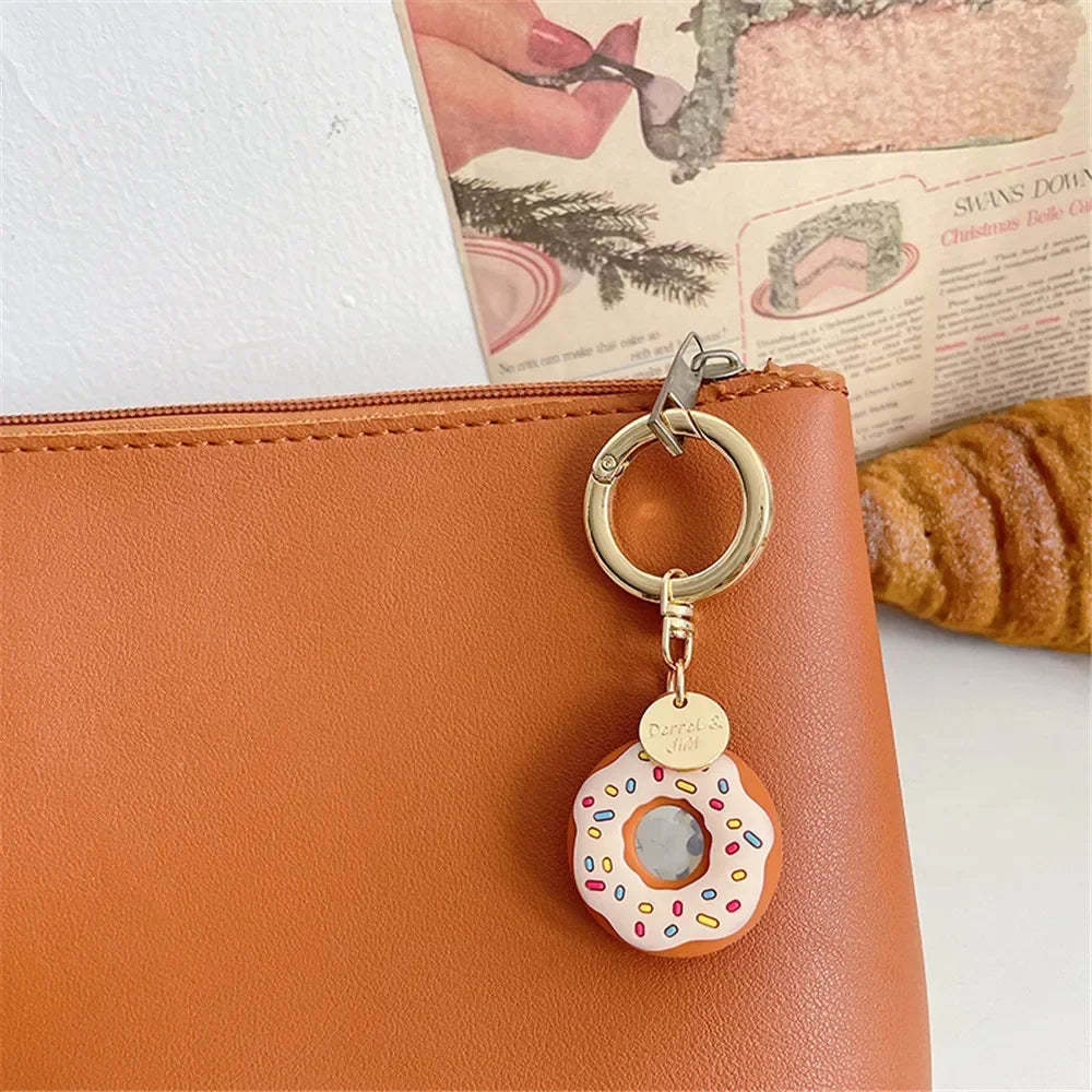 Silicone Case for Apple Air Tag Tracker Case Cartoon Donut Silicone Case for Apple Airtag Case Dog Collar GPS Finder Protective