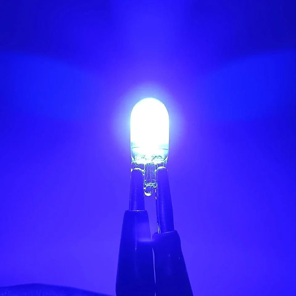 2x T10 LED W5W Car Light 2022 Newest Sapphire COB Glass Lamp Bulb Auto Accessories Drive-free Wedge Turn Door Reading 12V 6000K