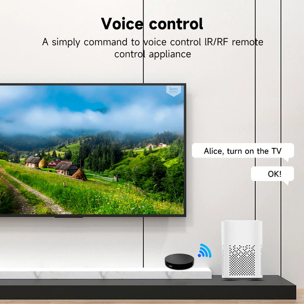Tuya WiFi Remote controller IR RF Control Tuya Smart Home Appliance TV Light Voice Control Compatible with Alexa Google Home APP