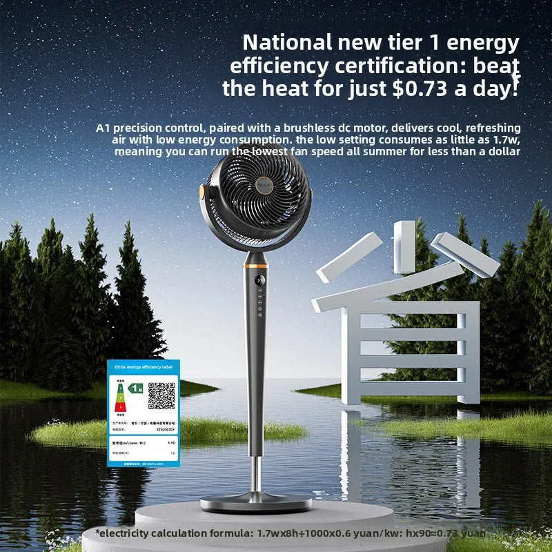 Smart Voice Control Tower Fan with Aromatherapy Energy Saving 12H Timer Adjustable Pure Copper Motor Air Circulator Portable Fan