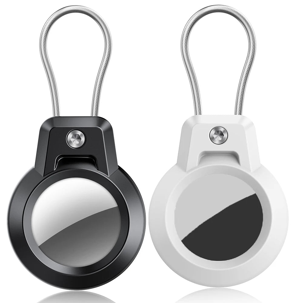 GITFOS AirTag Holder for Apple Airtags Case with Steel wire line and 360 Degrees Protective for Luggage Backpack Keys