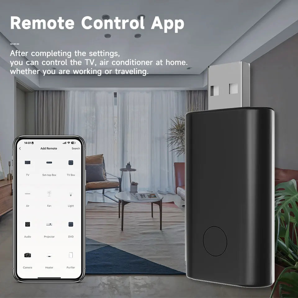 Tuya USB WiFi Smart IR Remote Control Universal Infrared Air Conditioner Remote Works with Alexa Google Assistant