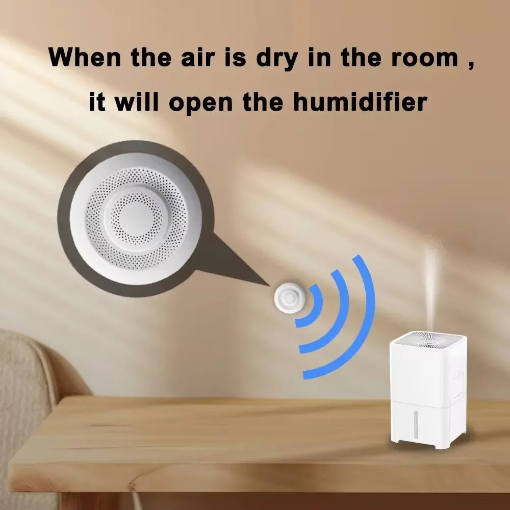 Tuya Smart Zigbee/WIFI Smart Airbox CO2 Formaldehyde VOC Detector Temperature Humidity Sensor 5in1 Airbox  Via Alexa Google Home