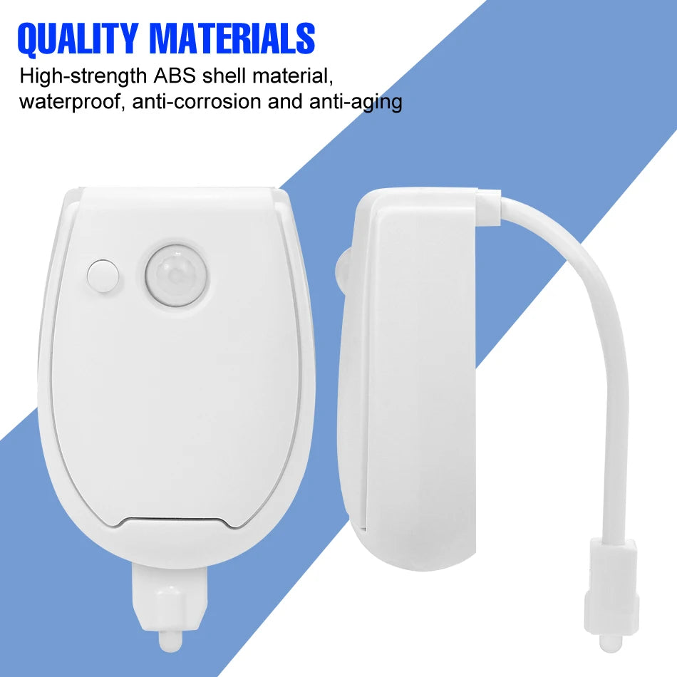 RGB LED Toilet Bowl Lamp PIR Smart Motion Sensor Night Lights AAA Battery Powered For Washroom Bathroom WC Toilet Seat Backlight