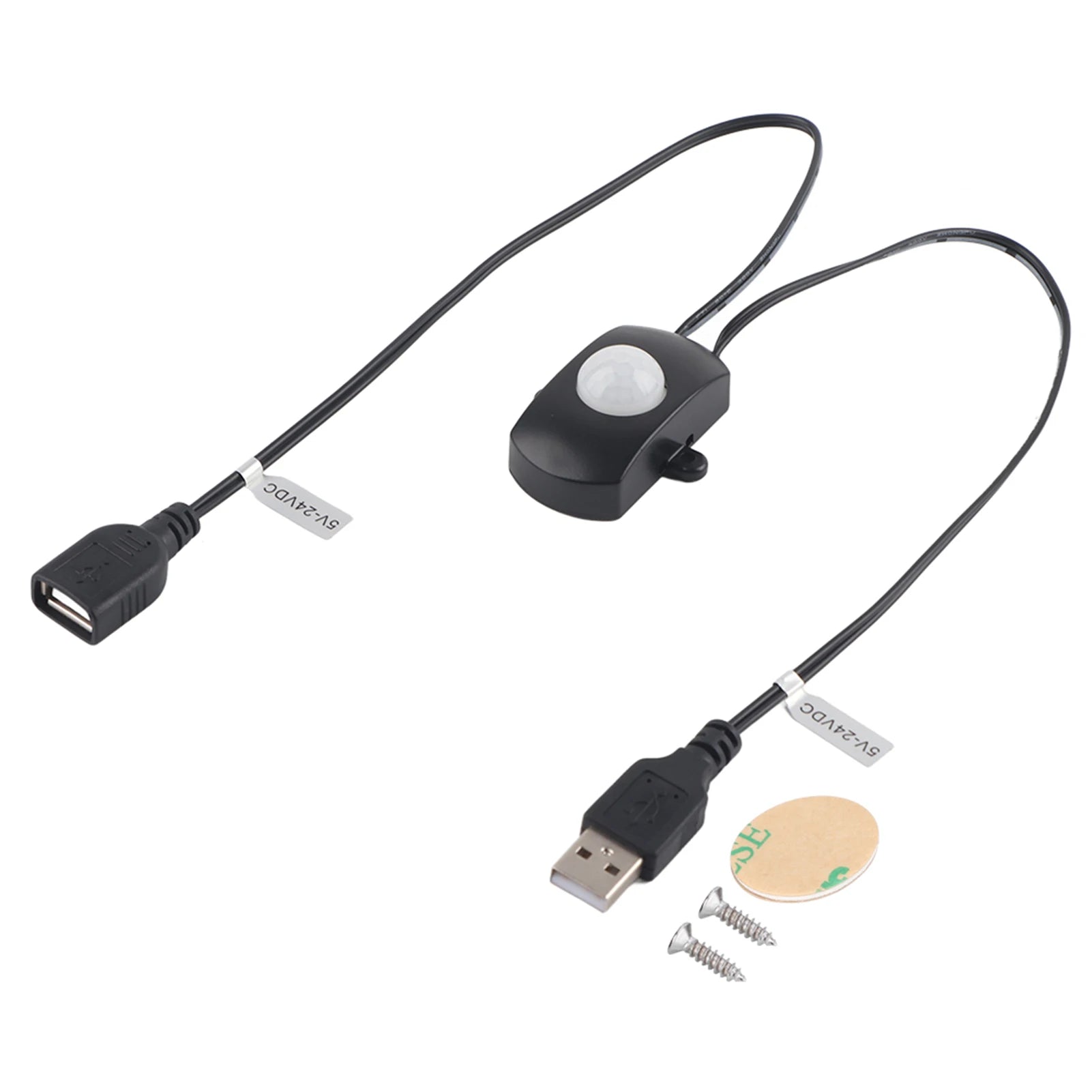 2A 5-24V Mini PIR Motion Sensor Auto Switch USB Interface for LED Strip Light Home Security Energy Saving Light