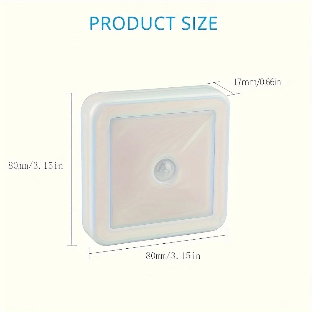 6/3/1pc Motion Sensor LED Nightlight Wireless Wall Lamp for Closet Cabinet Stair Auto On/Off Night Light For Bathroom Bedside