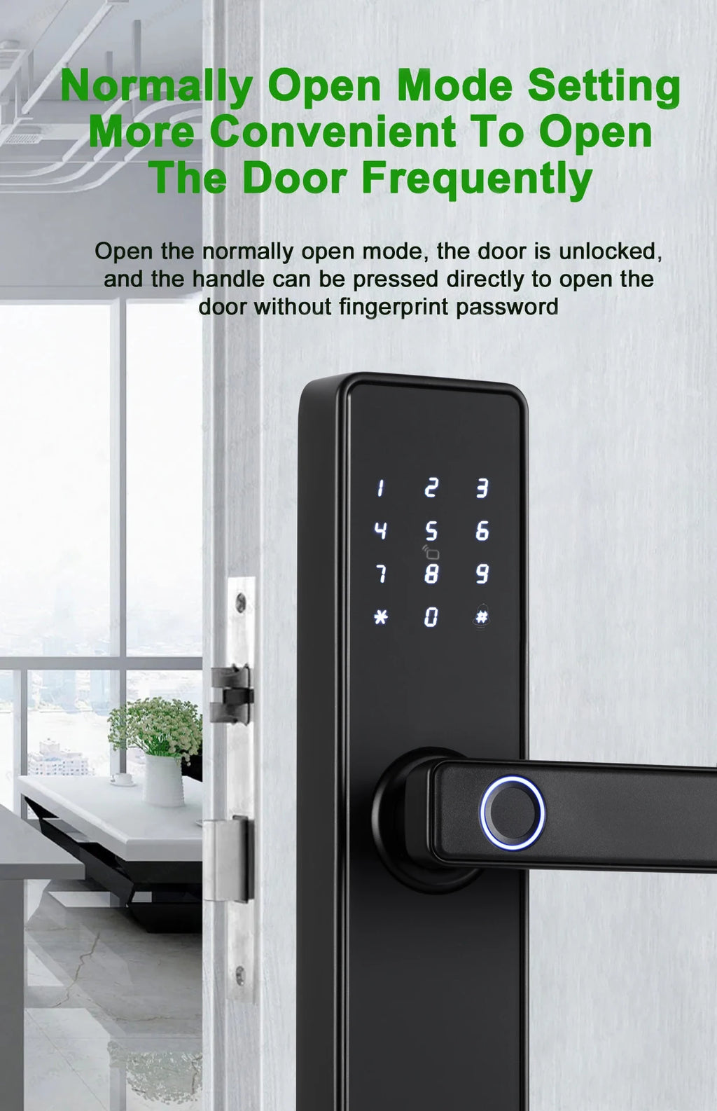CDOK K20-Tuya Bluetooth door lock, multiple unlocking methods, suitable for office/apartment/B&B/bedroom doors
