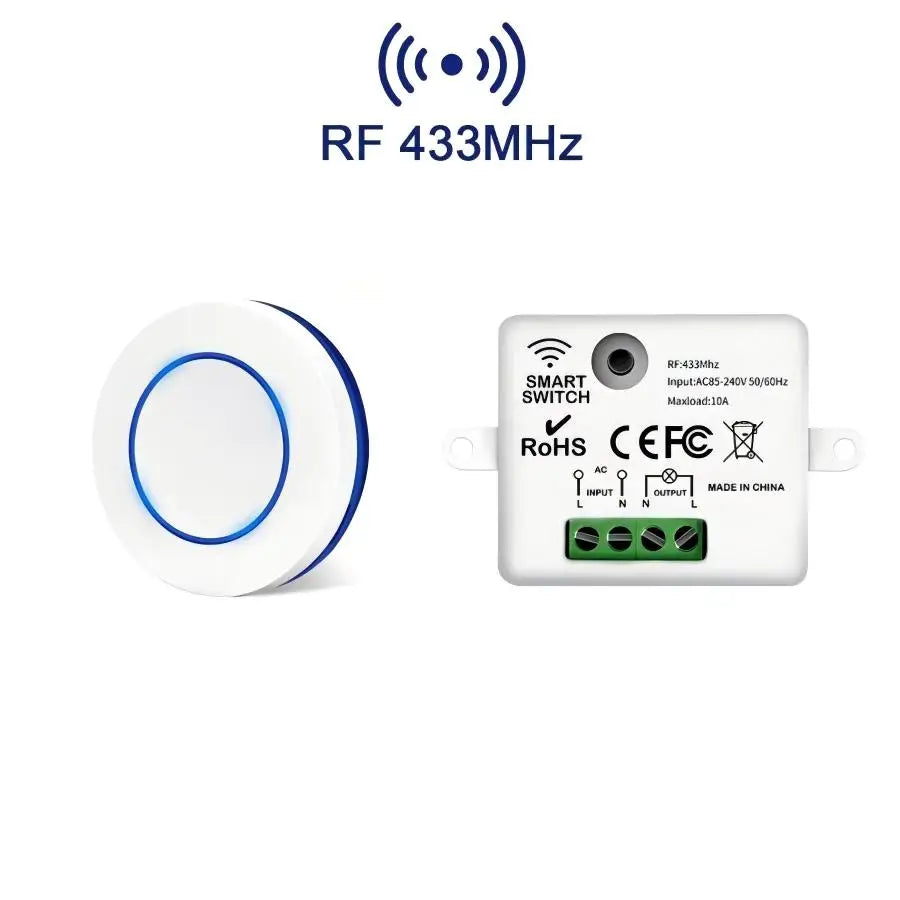 RF433Mhz Wireless Remote Control 12V ON OFF Switch Module Home Garage Door Light Switch 220V 110V 10A Breaker Wall Switch Sets