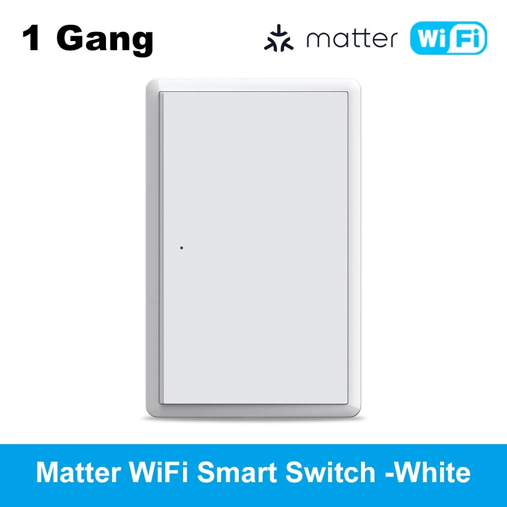 Smart Matter WIFI US Wall Light Switch Neutral Wire Optional 1-4 Gang Big Physical Push Button Voice Control Google Home Alexa