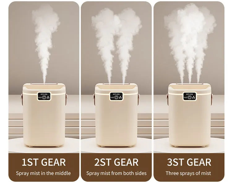 TINSOL 2L Large-Capacity Humidifier with Triple Nozzles and Night Light, Type-C Port, Air Purifier for Bedrooms and Living Rooms