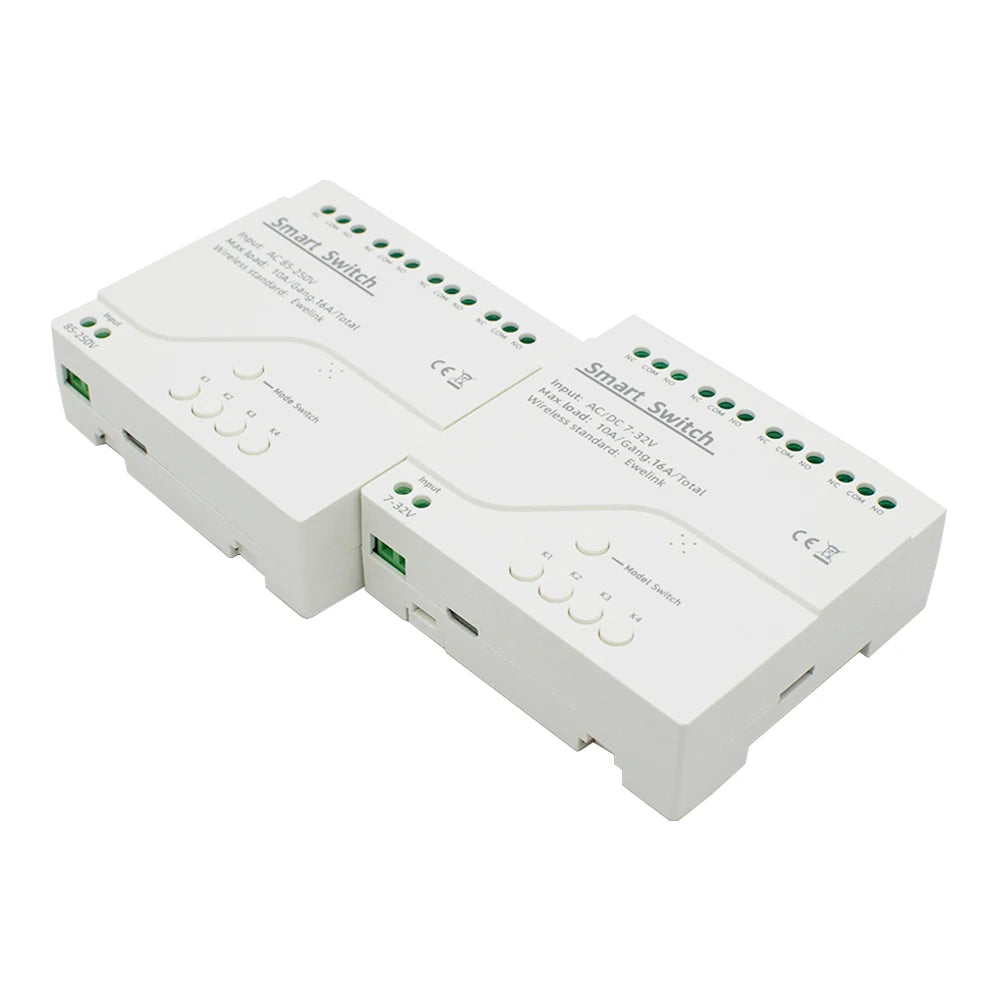 EWelink WiFi Smart 4CH Switch 220V 10A Relay Module APP Remote Control 12V 24V 85-250V Receiver Google Home Alexa